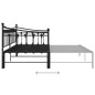 vidaXL Ausziehsofa Bettgestell Schwarz Metall 90x200 cm vidaXL Ausziehsofa Bettgestell Schwarz Metall 90x200 cm