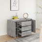 vidaXL Sideboard mit 3 Schubladen Grau Sonoma 120x41x75 cm vidaXL Sideboard mit 3 Schubladen Grau Sonoma 120x41x75 cm
