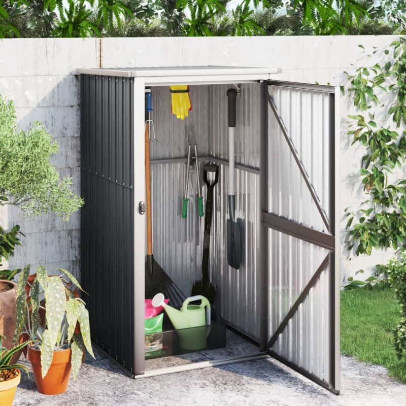 vidaXL Gerätehaus Anthrazit 88x89x161 cm Verzinkter Stahl vidaXL Gerätehaus Anthrazit 88x89x161 cm Verzinkter Stahl