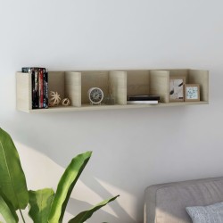 vidaXL CD-Wandregal Sonoma-Eiche 100x18x18 cm Holzwerkstoff