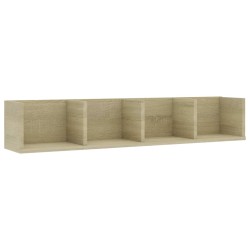 vidaXL CD-Wandregal Sonoma-Eiche 100x18x18 cm Holzwerkstoff