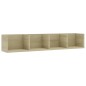 vidaXL CD-Wandregal Sonoma-Eiche 100x18x18 cm Holzwerkstoff vidaXL CD-Wandregal Sonoma-Eiche 100x18x18 cm Holzwerkstoff
