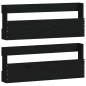 vidaXL Wand-Schuhregale 2 Stk. Schwarz 59x9x23 cm Massivholz Kiefer vidaXL Wand-Schuhregale 2 Stk. Schwarz 59x9x23 cm Massivholz Kiefer