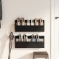 vidaXL Wand-Schuhregale 2 Stk. Schwarz 59x9x23 cm Massivholz Kiefer vidaXL Wand-Schuhregale 2 Stk. Schwarz 59x9x23 cm Massivholz Kiefer