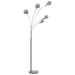 vidaXL Stehlampe 200 cm 5 x E14 Silbern 