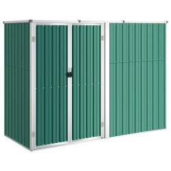 vidaXL Gerätehaus Grün 225x89x161 cm Verzinkter Stahl