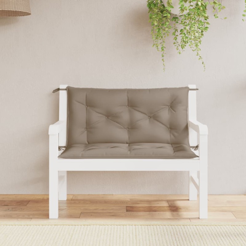 Gartenbank-Auflagen 2 Stk. Taupe 100x50x7 cm Oxford-Gewebe Gartenbank-Auflagen 2 Stk. Taupe 100x50x7 cm Oxford-Gewebe