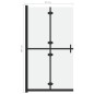 vidaXL Faltbare begehbare Duschwand ESG-Glas mattiert 90x190 cm vidaXL Faltbare begehbare Duschwand ESG-Glas mattiert 90x190 cm