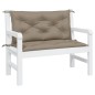 Gartenbank-Auflagen 2 Stk. Taupe 100x50x7 cm Oxford-Gewebe Gartenbank-Auflagen 2 Stk. Taupe 100x50x7 cm Oxford-Gewebe