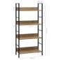 vidaXL Bücherregal 4 Regalböden Eiche 60×27,6×124,5 cm Holzwerkstoff vidaXL Bücherregal 4 Regalböden Eiche 60×27,6×124,5 cm Holzwerkstoff