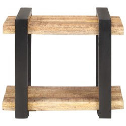 vidaXL Nachttisch 50x40x40 cm Raues Mangoholz