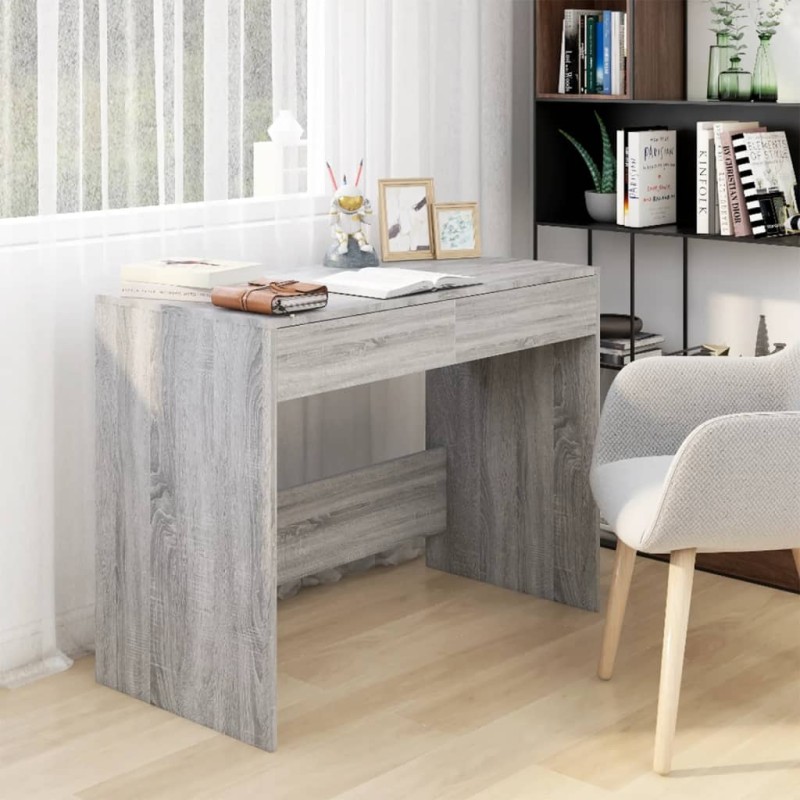 vidaXL Schreibtisch Grau Sonoma 101x50x76,5 cm Holzwerkstoff vidaXL Schreibtisch Grau Sonoma 101x50x76,5 cm Holzwerkstoff