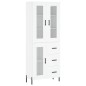 Highboard Weiß 69,5x34x180 cm Holzwerkstoff Highboard Weiß 69,5x34x180 cm Holzwerkstoff