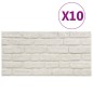 vidaXL 3D-Wandpaneele 10 Stk. Weiß Backstein-Optik EPS vidaXL 3D-Wandpaneele 10 Stk. Weiß Backstein-Optik EPS