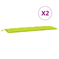 vidaXL Gartenbank-Auflagen 2 Stk. Hellgrün 180x50x7 cm Oxford-Gewebe