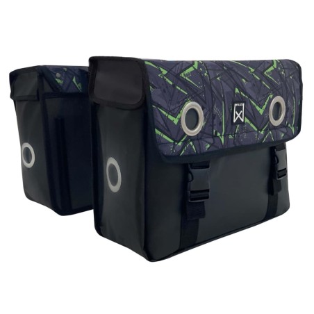 Willex Fahrradtaschen Eco 30 L Tarpaulin Grün und Schwarz 
