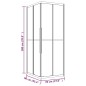 vidaXL Duschkabine Matt ESG 90x70x180 cm Schwarz vidaXL Duschkabine Matt ESG 90x70x180 cm Schwarz