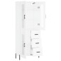 Highboard Weiß 69,5x34x180 cm Holzwerkstoff Highboard Weiß 69,5x34x180 cm Holzwerkstoff