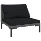 vidaXL Gartensofas 2 Stk. mit Kissen Halbrundes Poly Rattan vidaXL Gartensofas 2 Stk. mit Kissen Halbrundes Poly Rattan