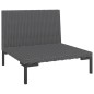 vidaXL Gartensofas 2 Stk. mit Kissen Halbrundes Poly Rattan vidaXL Gartensofas 2 Stk. mit Kissen Halbrundes Poly Rattan