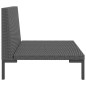 vidaXL Gartensofas 2 Stk. mit Kissen Halbrundes Poly Rattan vidaXL Gartensofas 2 Stk. mit Kissen Halbrundes Poly Rattan