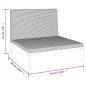 vidaXL Gartensofas 2 Stk. mit Kissen Halbrundes Poly Rattan vidaXL Gartensofas 2 Stk. mit Kissen Halbrundes Poly Rattan
