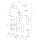 FLAMINGO Kratzbaum Kresko 74x40x115 cm Grau FLAMINGO Kratzbaum Kresko 74x40x115 cm Grau