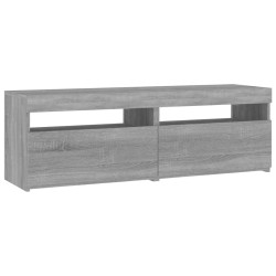 vidaXL TV-Schränke 2 Stk. mit LED-Leuchten Grau Sonoma 60x35x40 cm