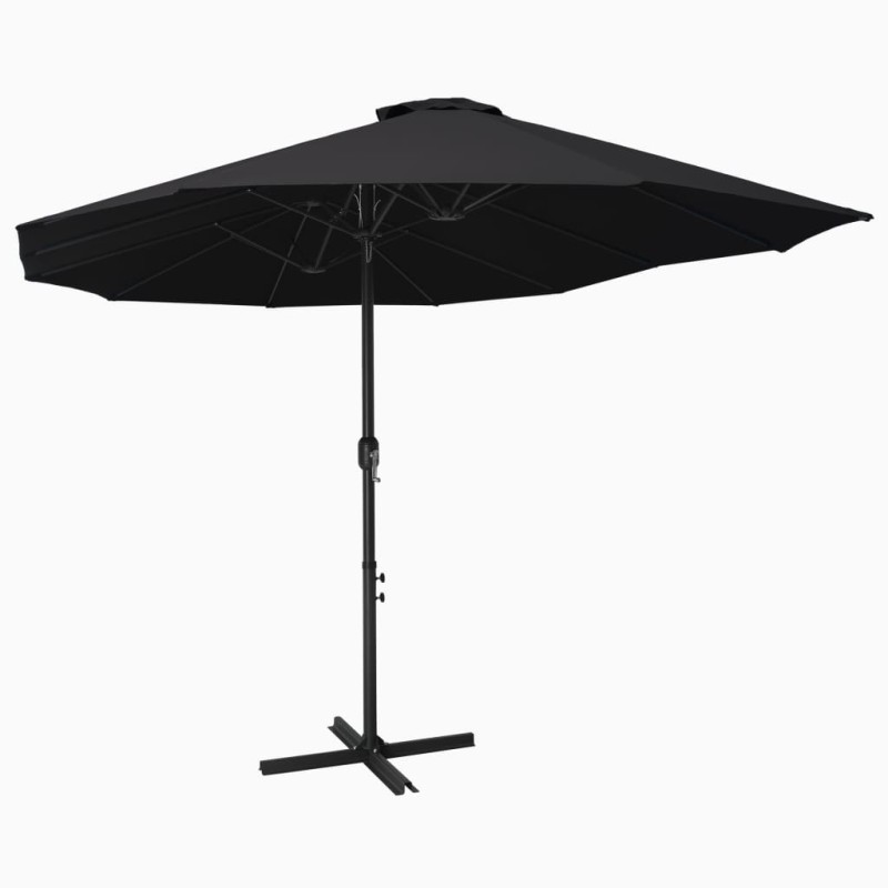 vidaXL Sonnenschirm mit Aluminium-Mast 460x270 cm Schwarz vidaXL Sonnenschirm mit Aluminium-Mast 460x270 cm Schwarz