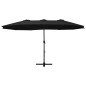 vidaXL Sonnenschirm mit Aluminium-Mast 460x270 cm Schwarz vidaXL Sonnenschirm mit Aluminium-Mast 460x270 cm Schwarz