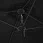 vidaXL Sonnenschirm mit Aluminium-Mast 460x270 cm Schwarz vidaXL Sonnenschirm mit Aluminium-Mast 460x270 cm Schwarz