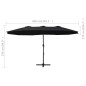 vidaXL Sonnenschirm mit Aluminium-Mast 460x270 cm Schwarz vidaXL Sonnenschirm mit Aluminium-Mast 460x270 cm Schwarz