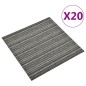 vidaXL Teppichfliesen 20 Stk. 5 m² 50x50 cm Gestreift Anthrazit vidaXL Teppichfliesen 20 Stk. 5 m² 50x50 cm Gestreift Anthrazit