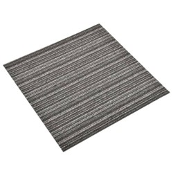 vidaXL Teppichfliesen 20 Stk. 5 m² 50x50 cm Gestreift Anthrazit 