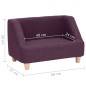 vidaXL Hundesofa Burgunderrot 60x37x39 cm Leinen vidaXL Hundesofa Burgunderrot 60x37x39 cm Leinen