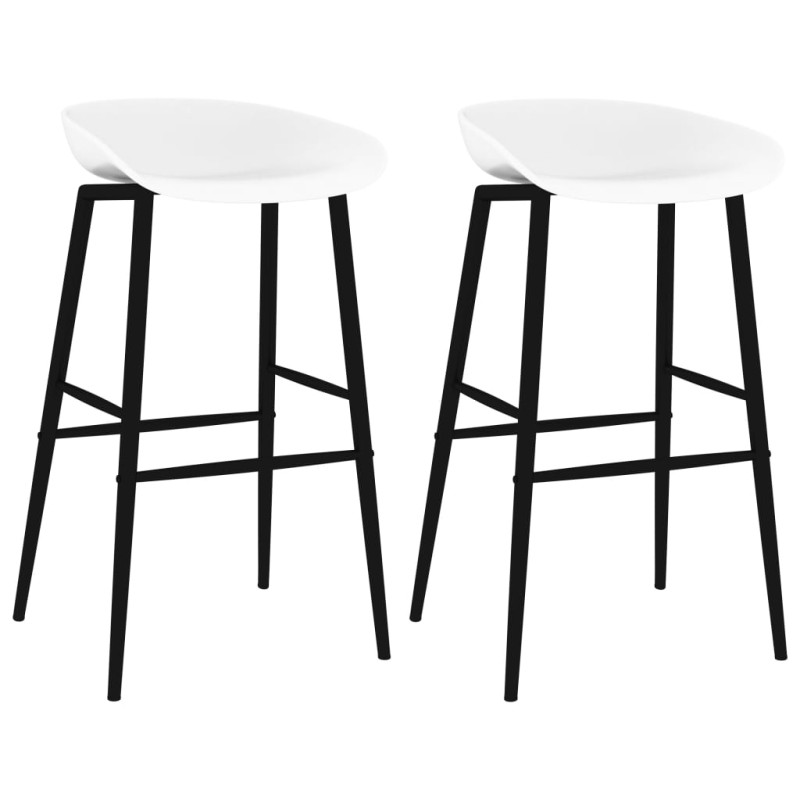 vidaXL Barhocker 2 Stk. Weiß vidaXL Barhocker 2 Stk. Weiß
