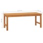 vidaXL Gartenbank 114 cm Massivholz Teak