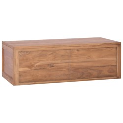vidaXL Wand-Badschrank 90x45x30 cm Teak Massivholz 