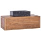 vidaXL Wand-Badschrank 90x45x30 cm Teak Massivholz vidaXL Wand-Badschrank 90x45x30 cm Teak Massivholz