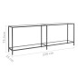 vidaXL Konsolentisch Transparent 220x35x75,5 cm Hartglas vidaXL Konsolentisch Transparent 220x35x75,5 cm Hartglas