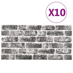 vidaXL 3D-Wandpaneele 10 Stk. Dunkelgrau Backstein-Optik EPS