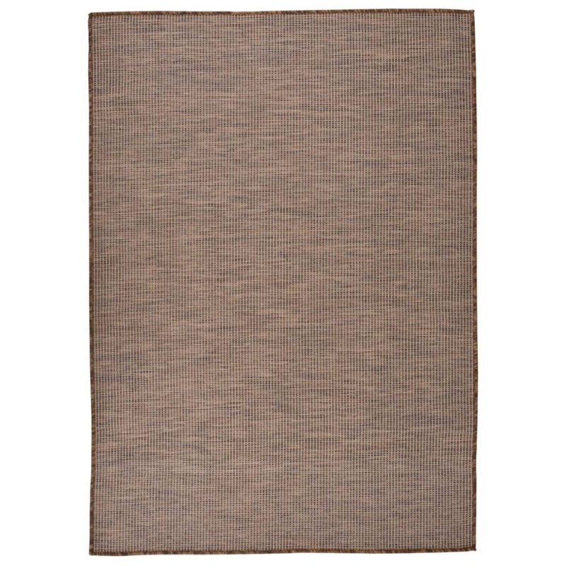 vidaXL Outdoor-Teppich Flachgewebe 140x200 cm Braun vidaXL Outdoor-Teppich Flachgewebe 140x200 cm Braun