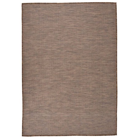 vidaXL Outdoor-Teppich Flachgewebe 140x200 cm Braun