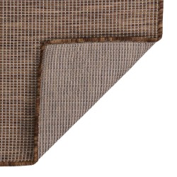 vidaXL Outdoor-Teppich Flachgewebe 140x200 cm Braun