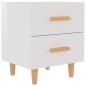 vidaXL Nachttisch Hochglanz-Weiß 40x35x47,5 cm vidaXL Nachttisch Hochglanz-Weiß 40x35x47,5 cm