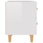 vidaXL Nachttisch Hochglanz-Weiß 40x35x47,5 cm vidaXL Nachttisch Hochglanz-Weiß 40x35x47,5 cm