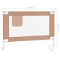 vidaXL Kleinkind-Bettschutzgitter Taupe 100x25 cm Stoff vidaXL Kleinkind-Bettschutzgitter Taupe 100x25 cm Stoff