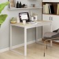 vidaXL Computertisch Weiß und Eiche-Optik 110x60x73 cm Holzwerkstoff vidaXL Computertisch Weiß und Eiche-Optik 110x60x73 cm Holzwerkstoff
