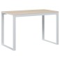 vidaXL Computertisch Weiß und Eiche-Optik 110x60x73 cm Holzwerkstoff vidaXL Computertisch Weiß und Eiche-Optik 110x60x73 cm Holzwerkstoff