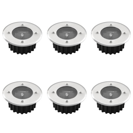Solarlampe 6 x rund LED Garten Licht Bodenbeleuchtung Solar